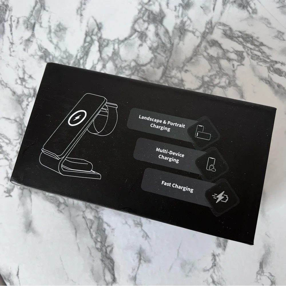 Moderno Collections Premium 3 in 1 Fast Wireless Charging Stand for iPhone